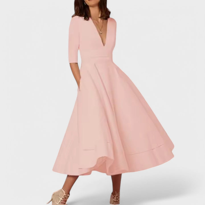 Helena - Elegant V-neck dress