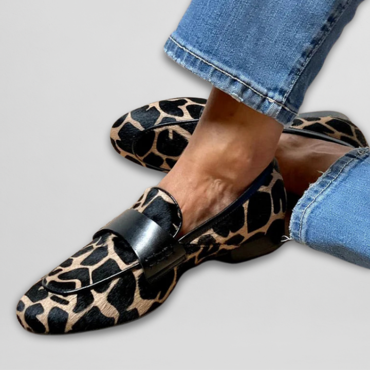 Leopard print moccasins