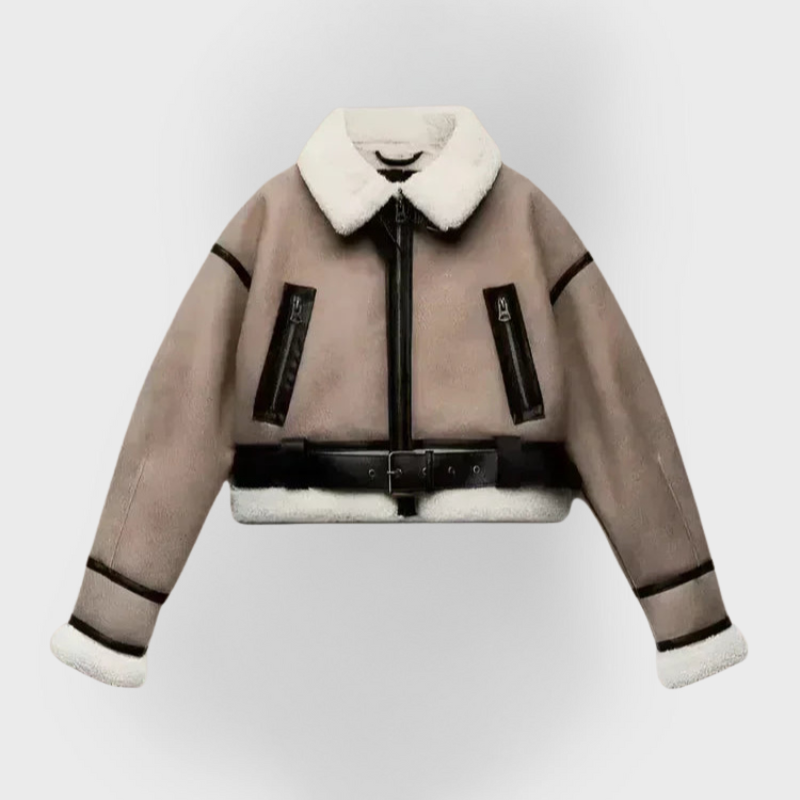 Bellini | Versatile khaki leather jacket