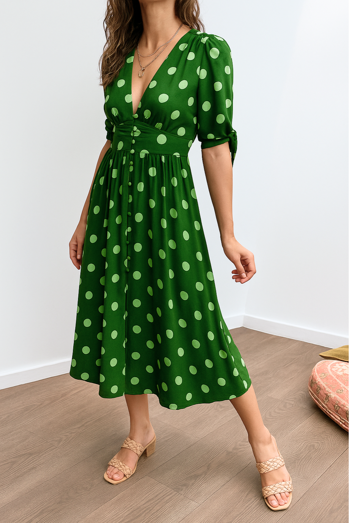 Kelly – Elegant Polka Dot Dress