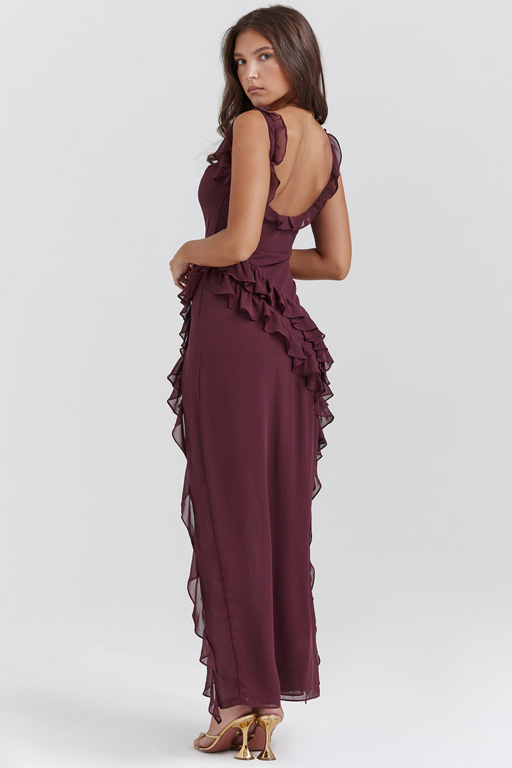 Chloe - Long Dress with Ruffles