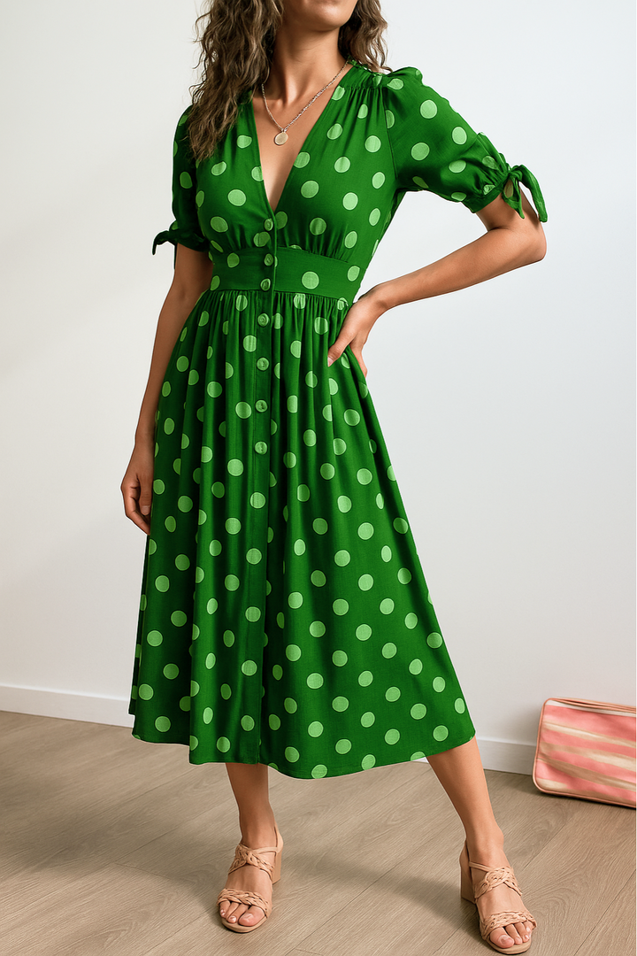 Kelly – Elegant Polka Dot Dress