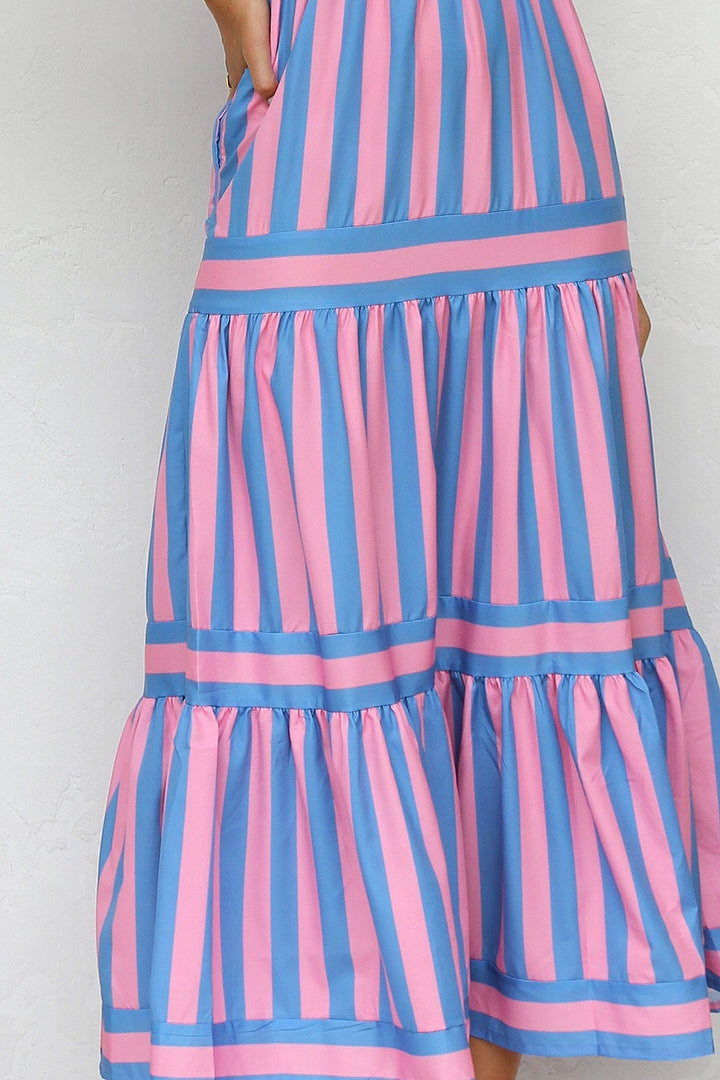 Milly - Elegant Striped Long Dress