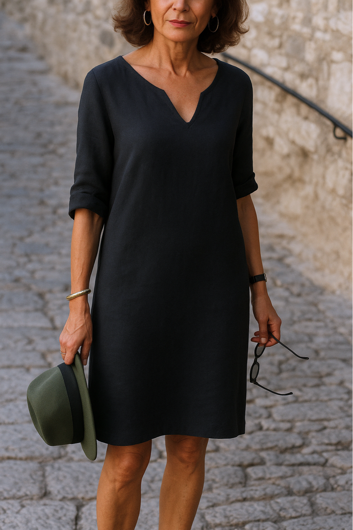 Lea – Elegant V-Neck Dress