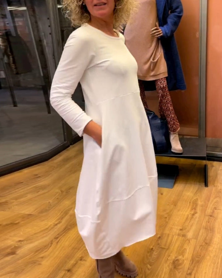 Clara - Autumn Midi Dress with Pockets