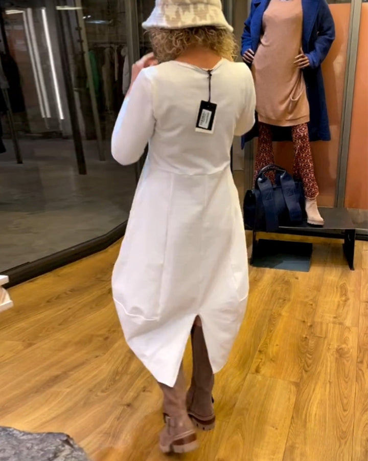 Clara - Autumn Midi Dress with Pockets