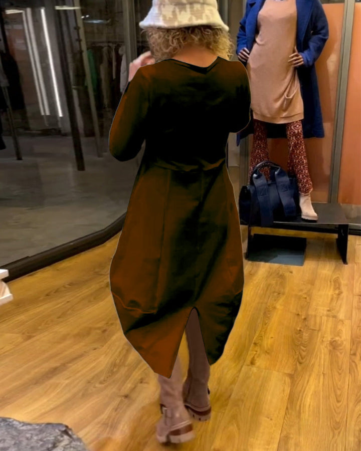 Clara - Autumn Midi Dress with Pockets