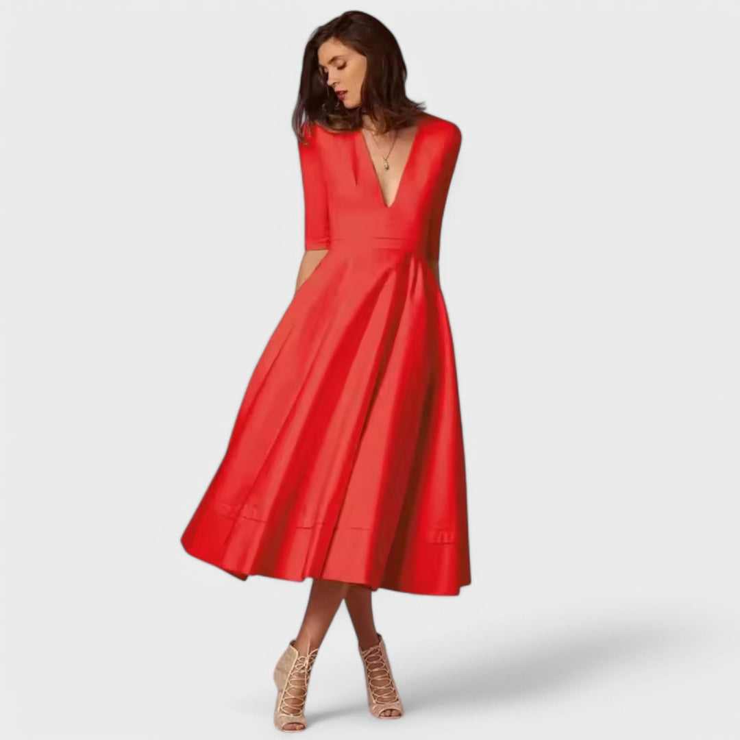 Helena - Elegant V-neck dress