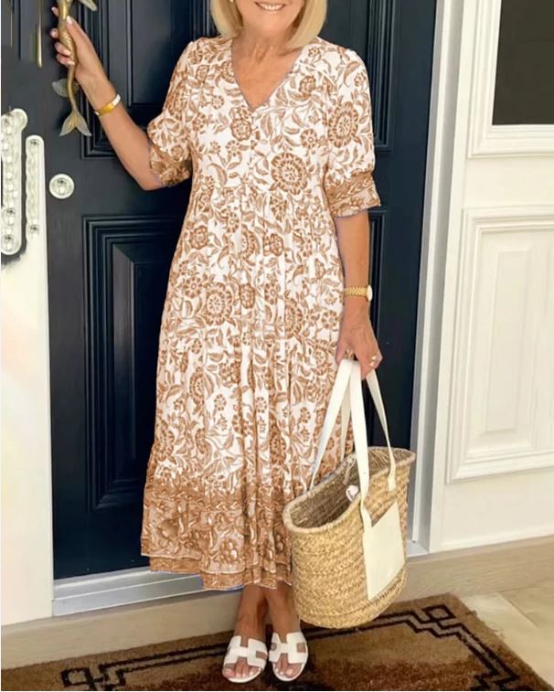 Cassie – Bohemian V-Neck Dress