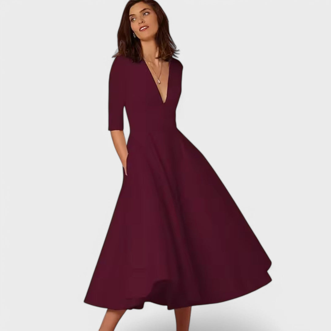 Helena - Elegant V-neck dress