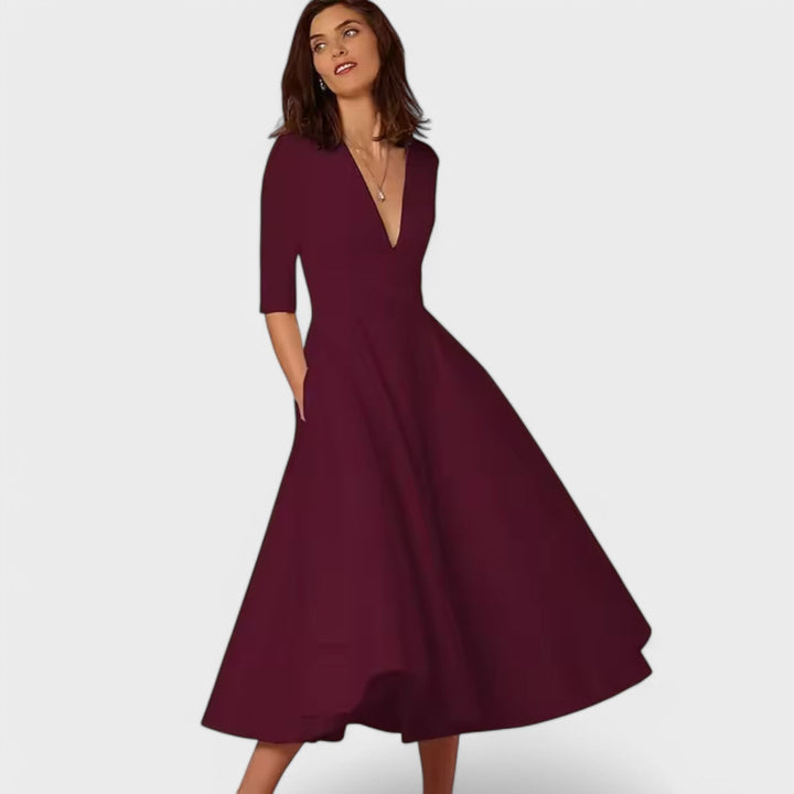 Helena - Elegant V-neck dress