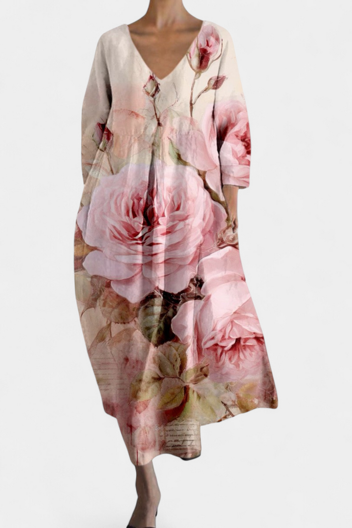 Harper – Colorful V-Neck Dress