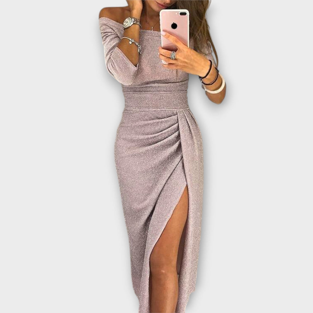 Lena - Elegant off-the-shoulder dress