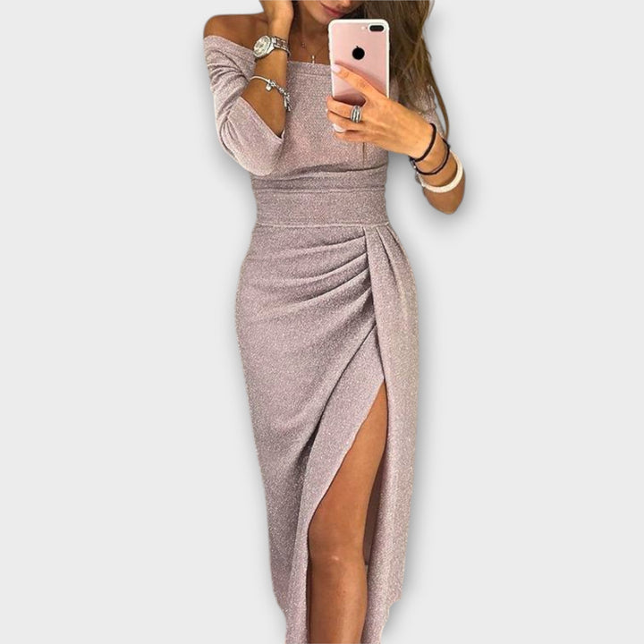 Lena - Elegant off-the-shoulder dress