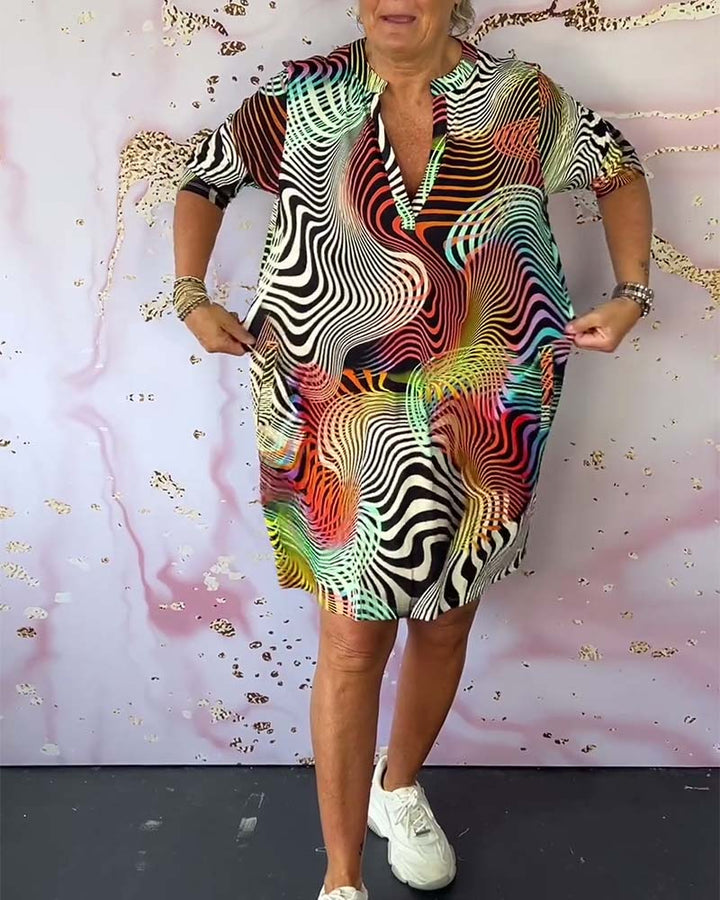 Farah - Colorful V-neck dress