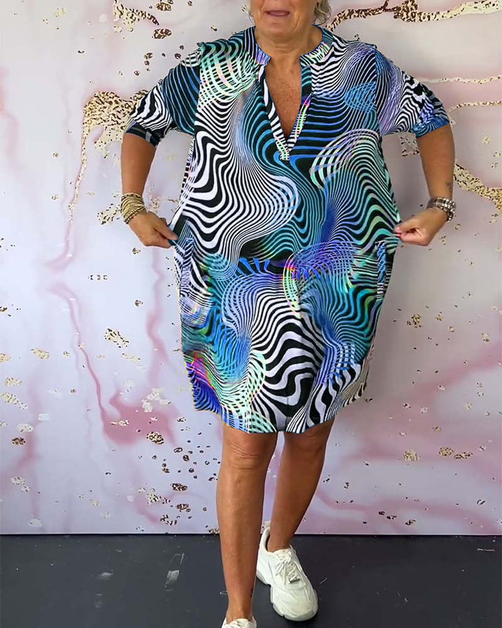 Farah - Colorful V-neck dress