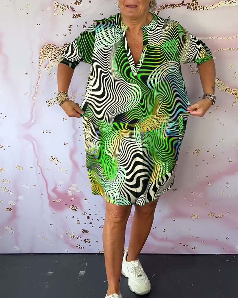 Farah - Colorful V-neck dress