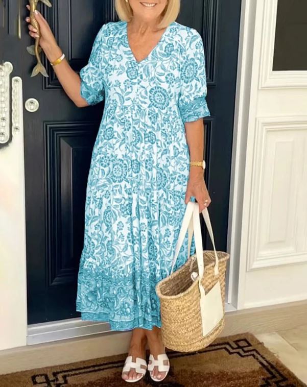 Cassie – Bohemian V-Neck Dress