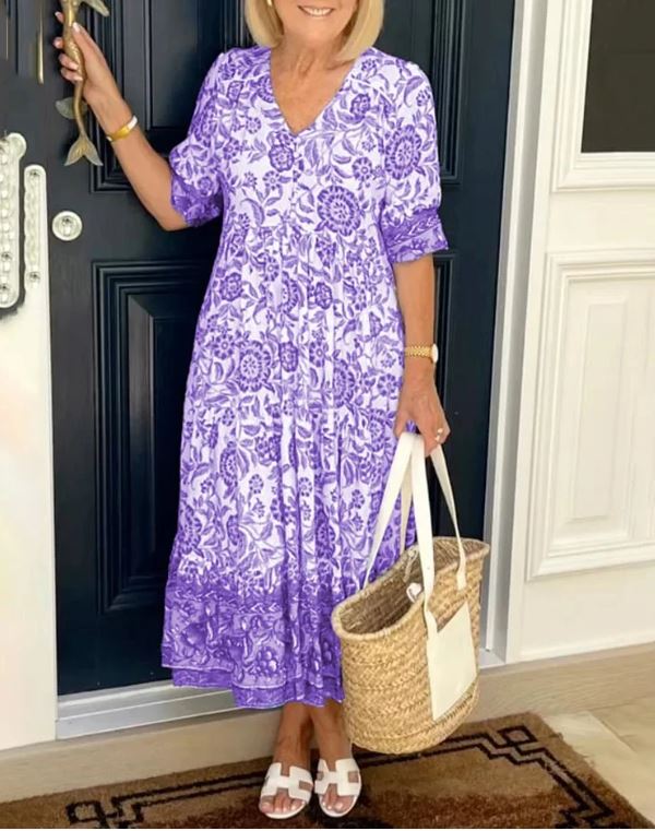 Cassie – Bohemian V-Neck Dress