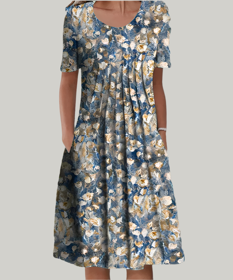 Rachel - Elegant Floral Print Dress