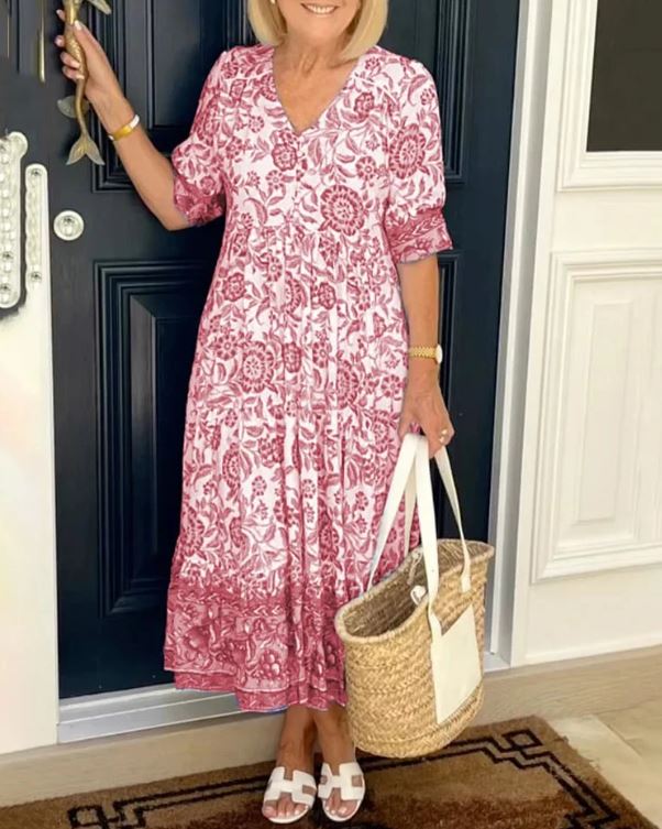 Cassie – Bohemian V-Neck Dress