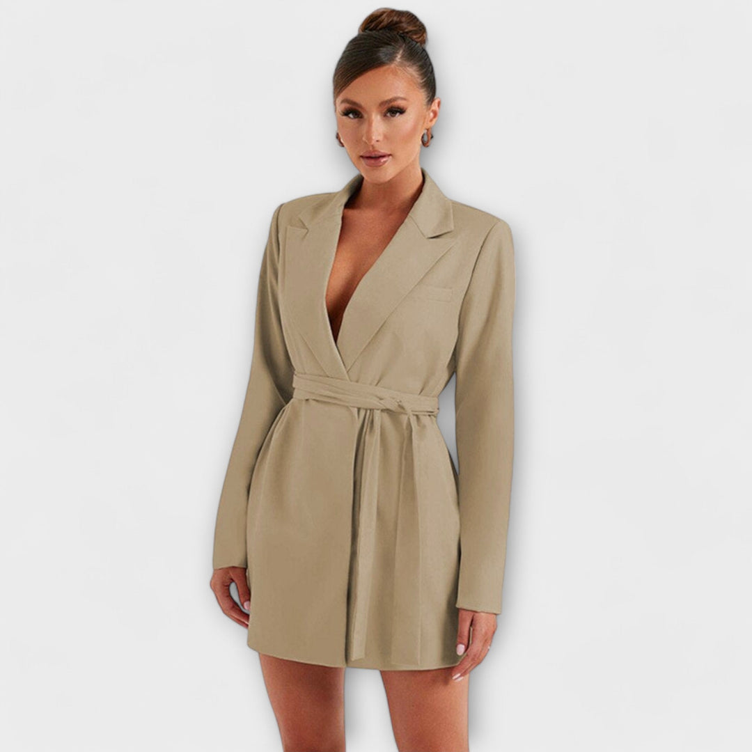 Zelia - Blazer Dress with V-Neckline