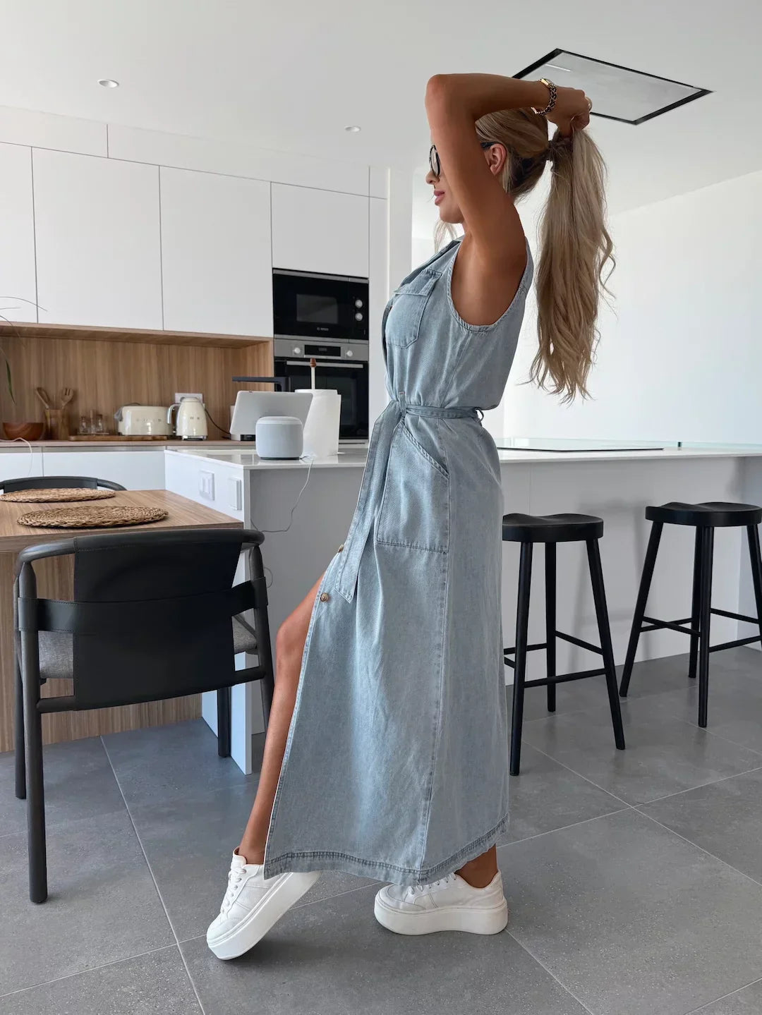 Jane – Long Denim Dress