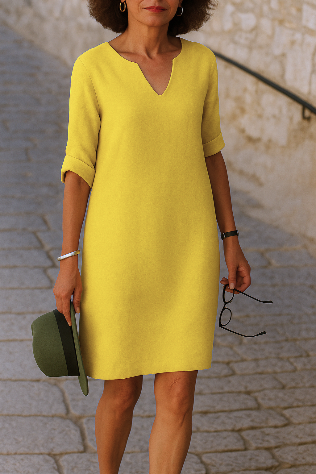 Lea – Elegant V-Neck Dress