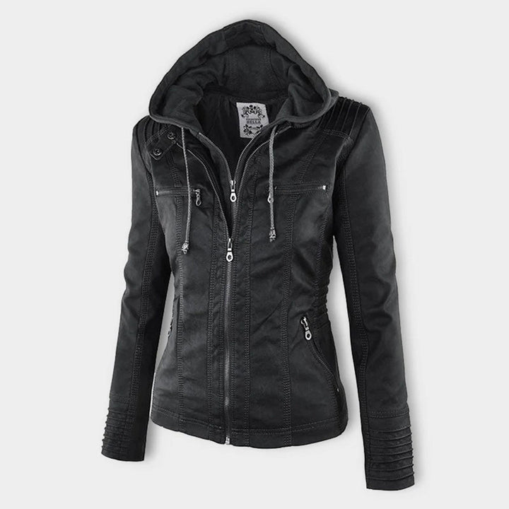Bellini | Fashionable leather jacket with hood