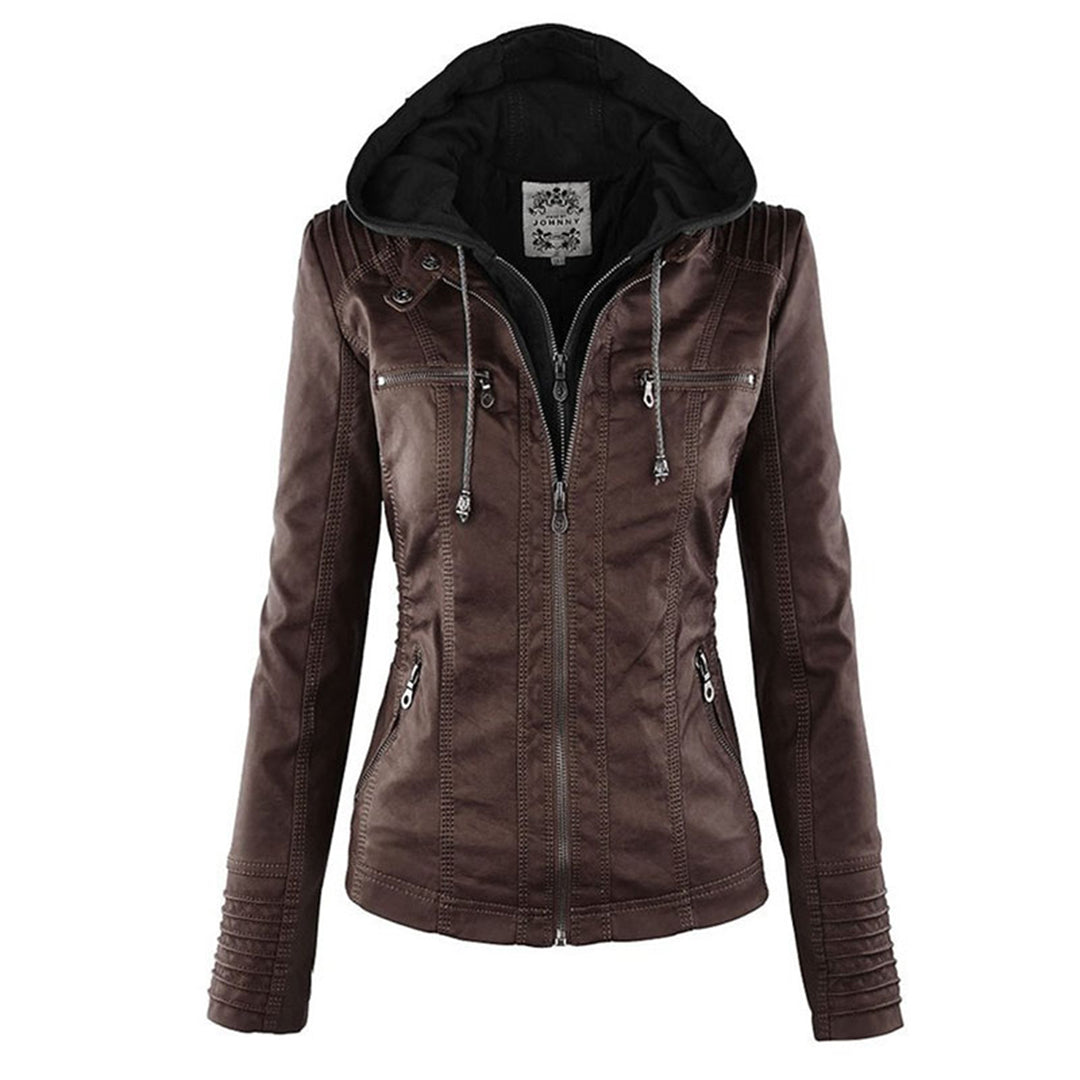 Bellini | Fashionable leather jacket with hood