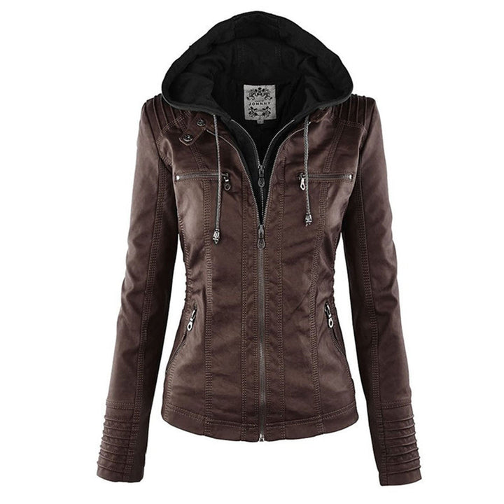 Bellini | Fashionable leather jacket with hood