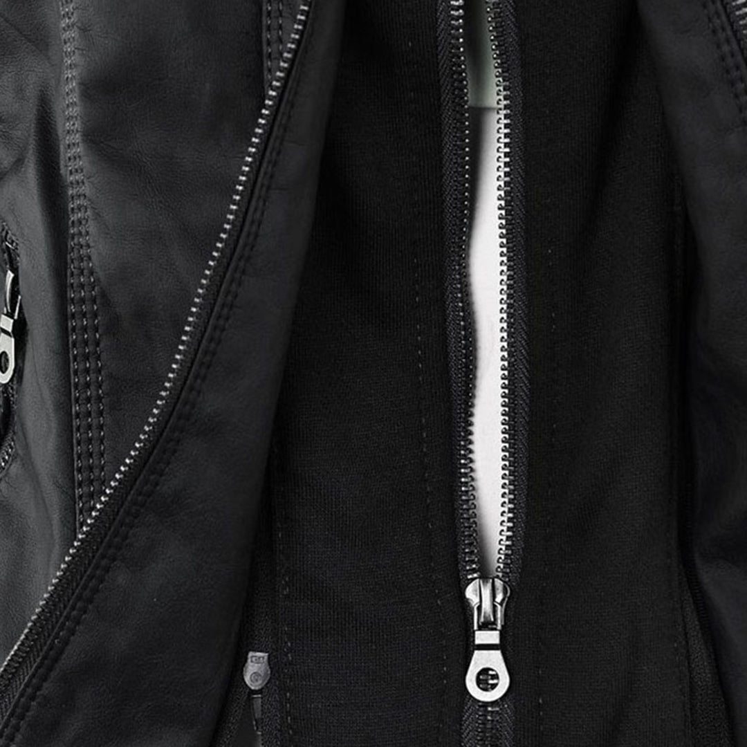 Bellini | Fashionable leather jacket with hood