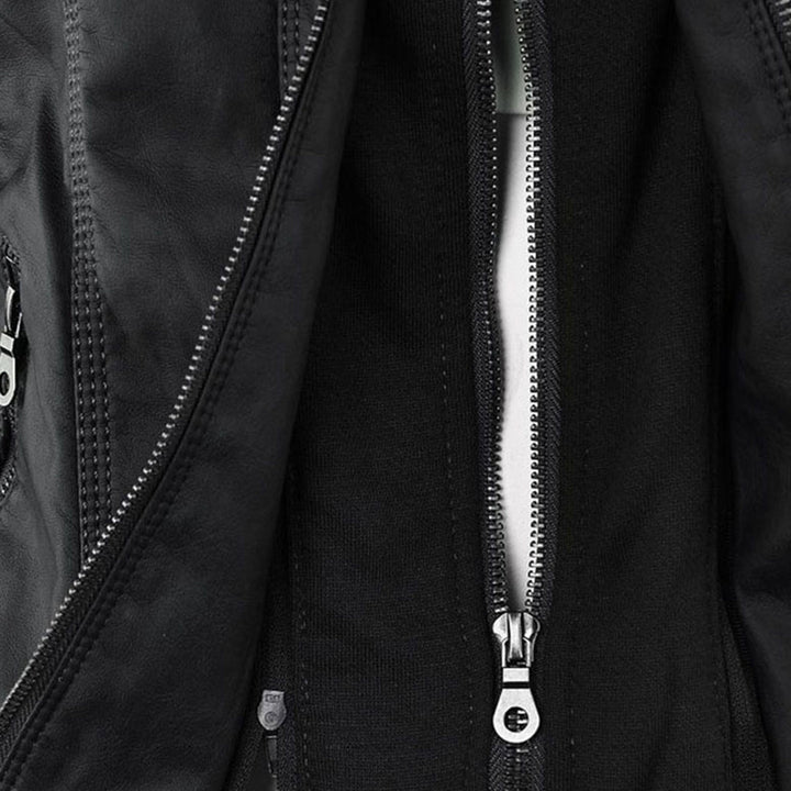 Bellini | Fashionable leather jacket with hood