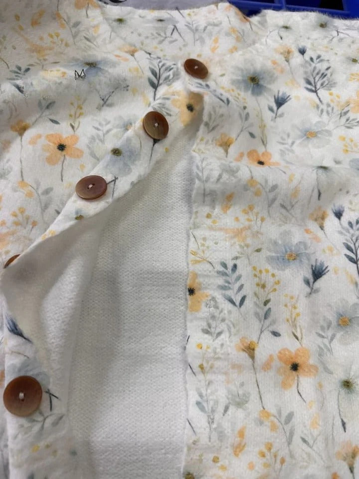 Bristal - Cozy Meadows Floral Button Cardigan