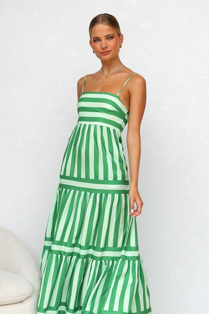 Milly - Elegant Striped Long Dress