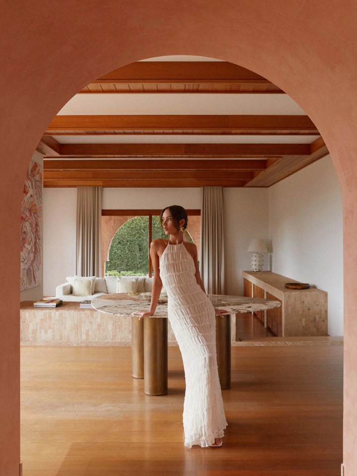 SOLEMN TEXTURED MAXI DRESS