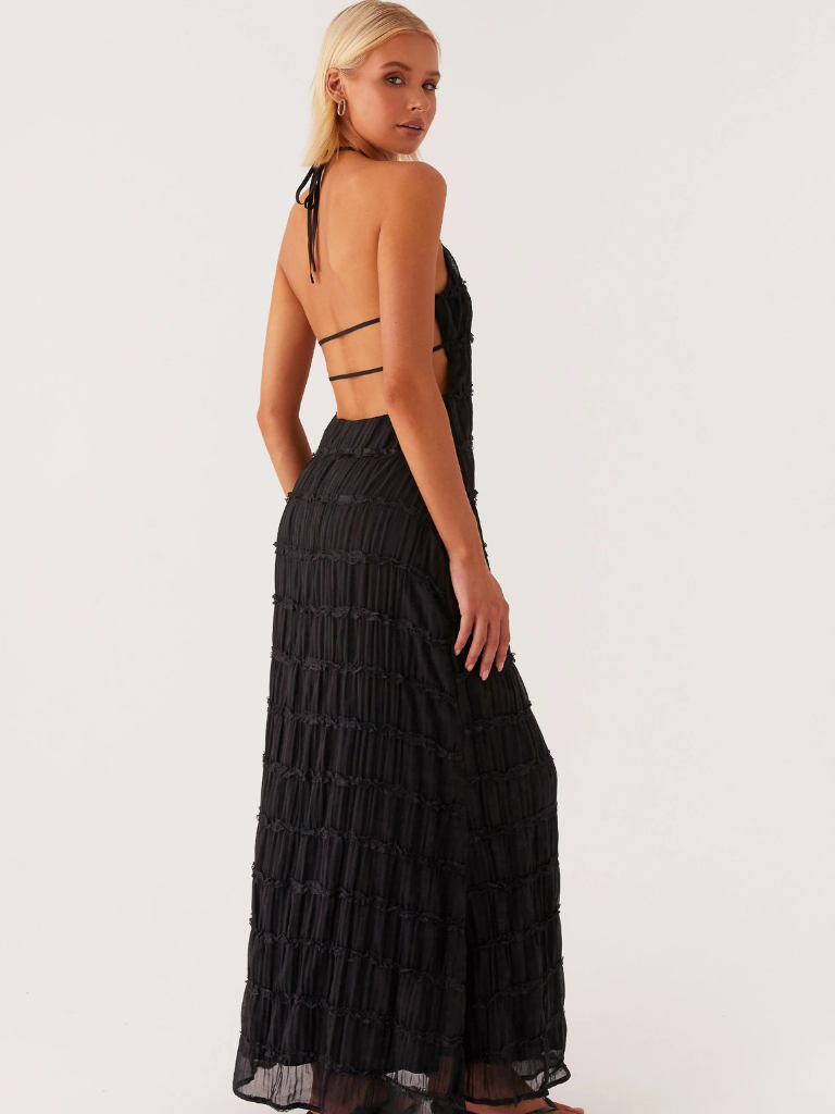 SOLEMN TEXTURED MAXI DRESS