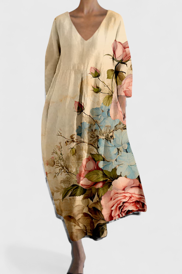 Harper – Colorful V-Neck Dress