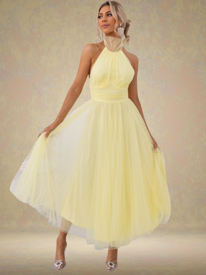 VIOLET VISOR TULLE DRESS