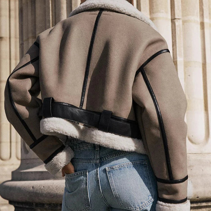 Bellini | Versatile khaki leather jacket