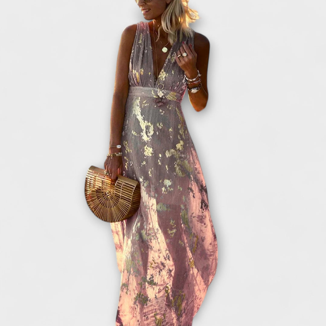 Tatiana - Flowy V-Neck Dress