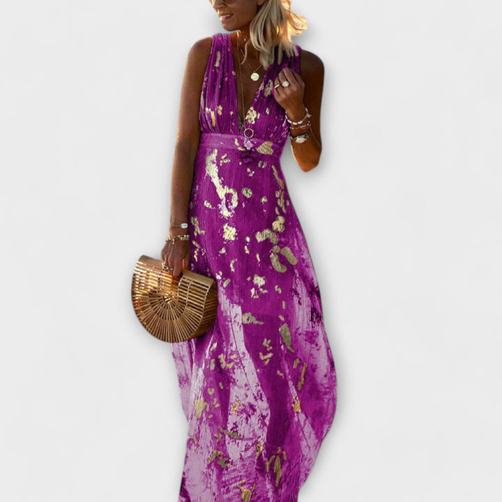 Tatiana - Flowy V-Neck Dress