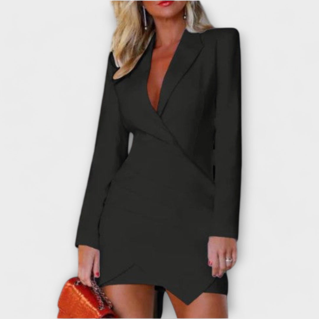 Gabriela - Elegant Blazer Dress with Plunging Neckline