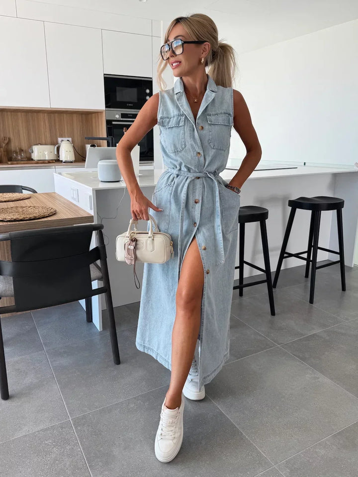 Jane – Long Denim Dress