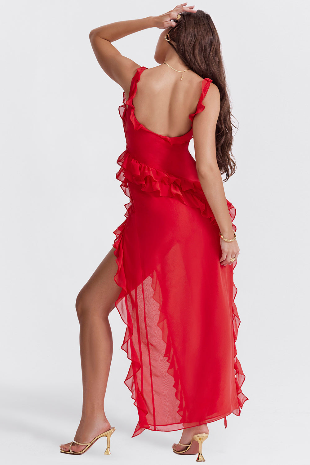 Chloe - Long Dress with Ruffles