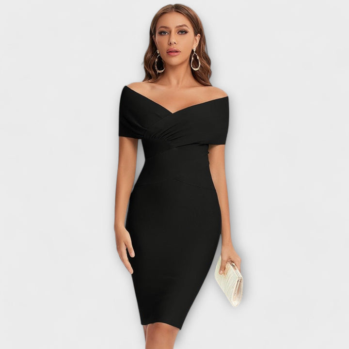 Ophelia - Elegant V-neck Dress