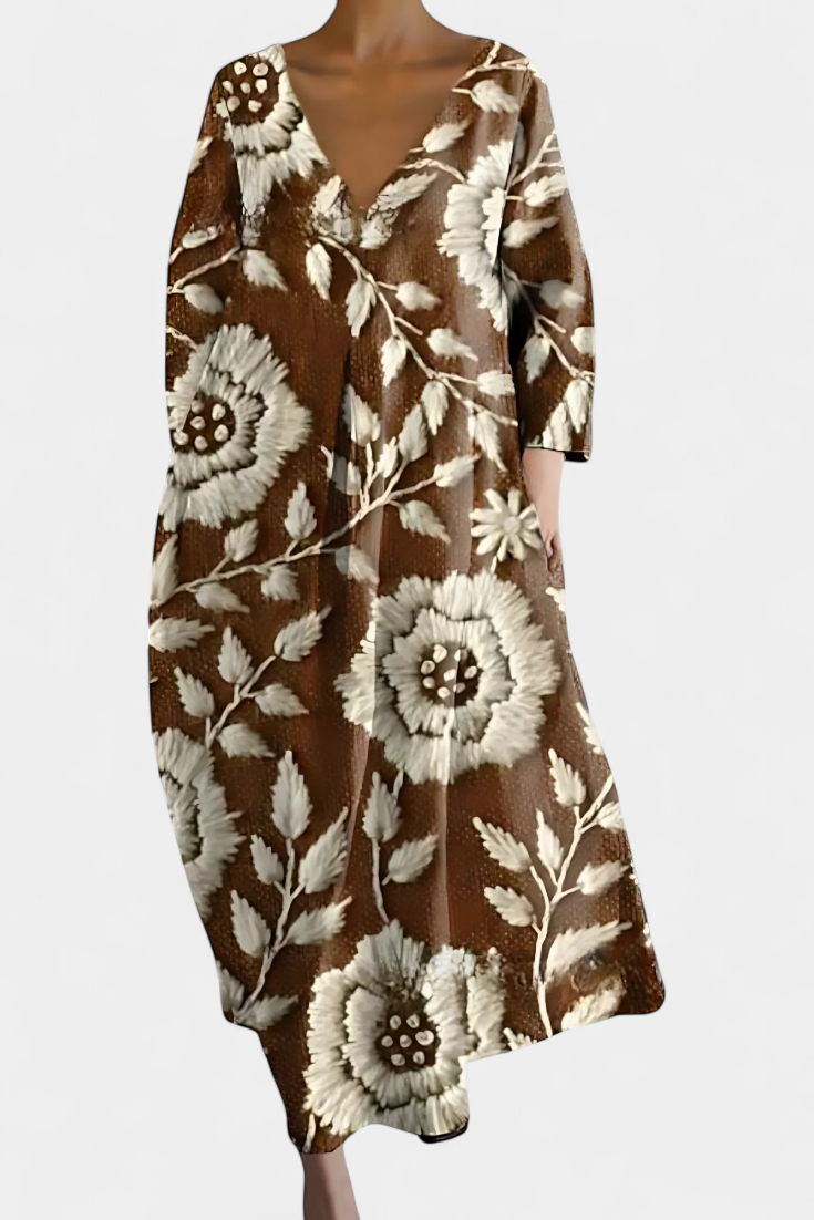 Harper – Colorful V-Neck Dress