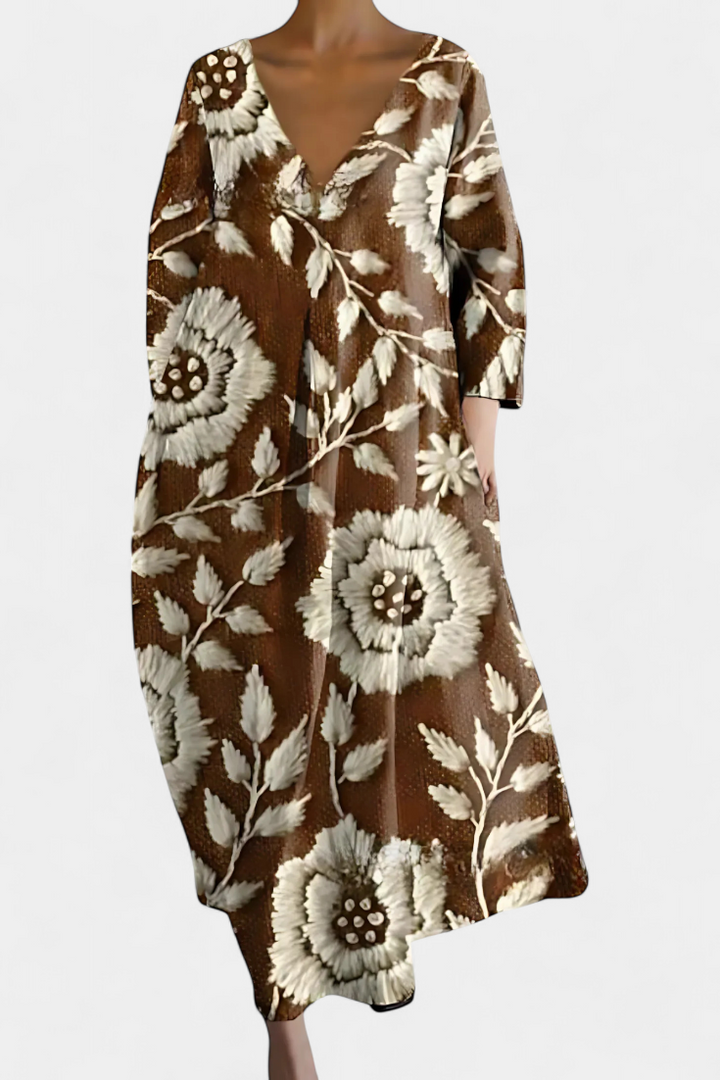 Harper – Colorful V-Neck Dress