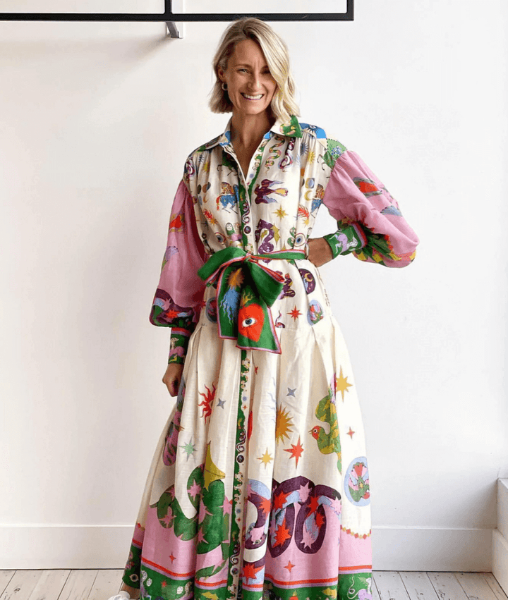 Dorthe™ | Elegant Italian Long Dress