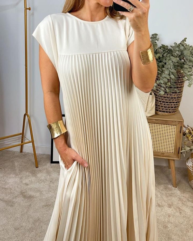 Amelia - Sleeveless pleated dress